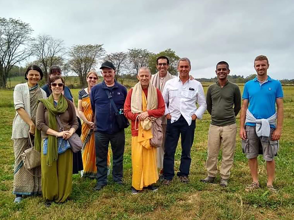 Smiling attendees from the third annual North American Farm Conference 2019 held at New Vrindaban, West Virginia.